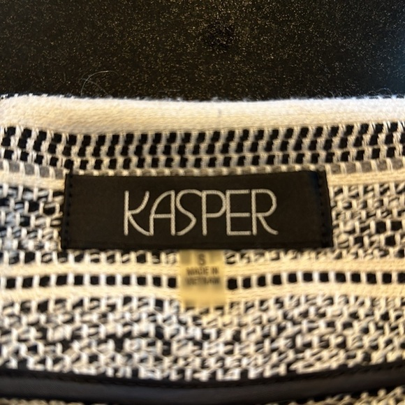 Jasper Cotton Wool Blend Stripe Tweed Raw Edged Lapels Corporate Jacket Size S - Picture 9 of 13